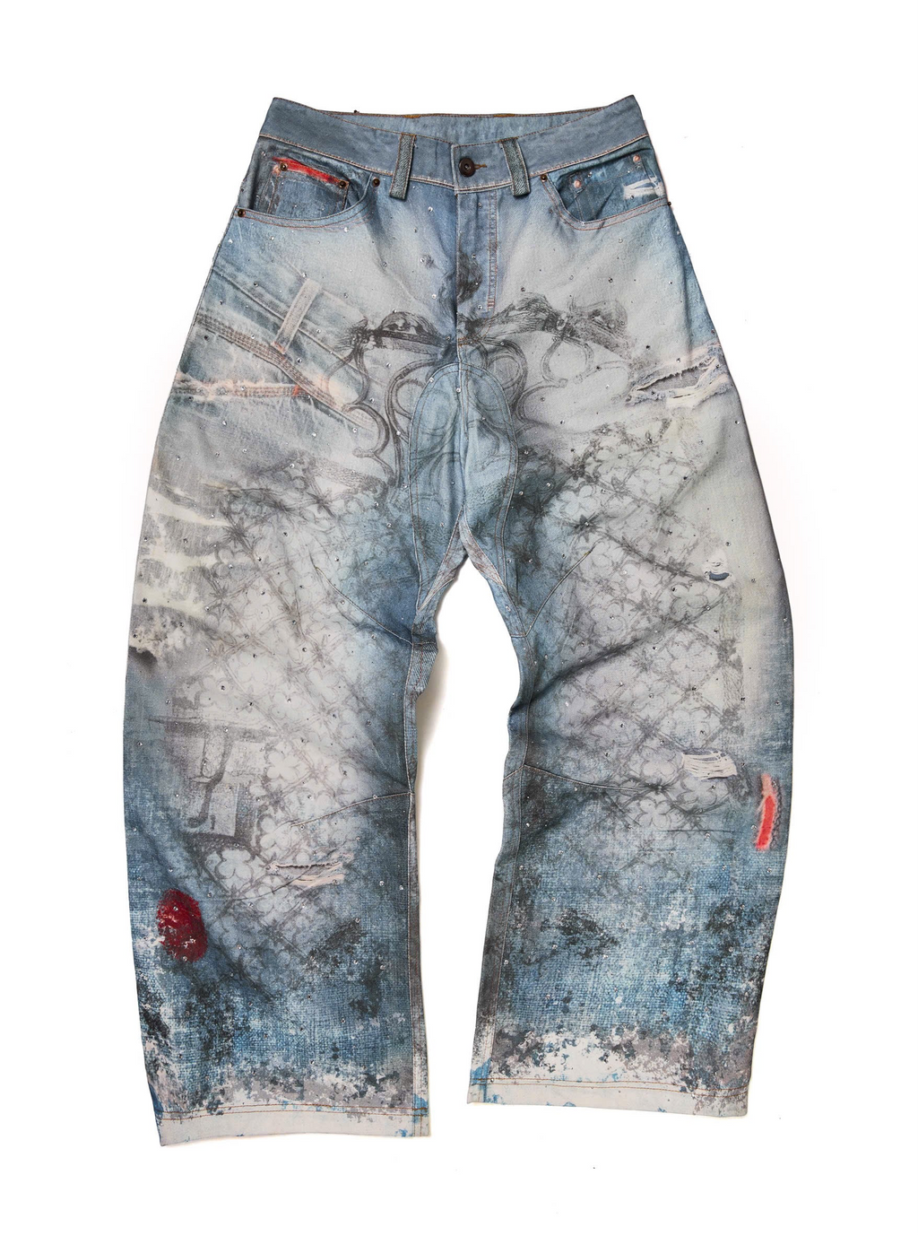 GOTHIC GATE PRINTED DENIM - BLING VER