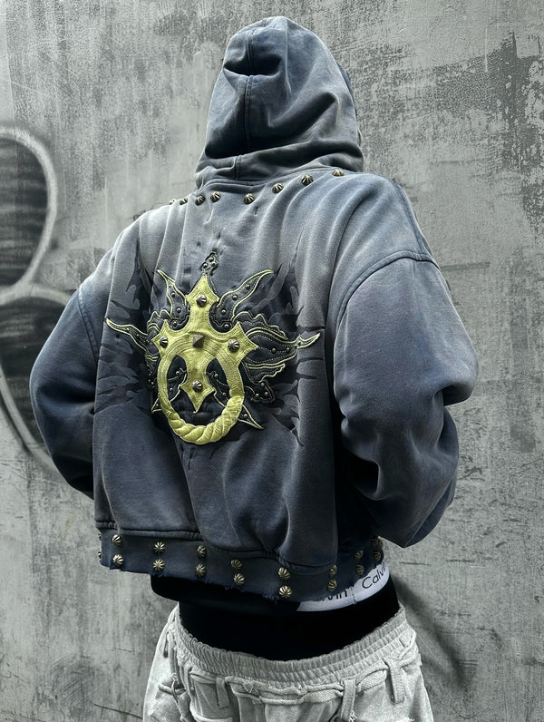 NAVY KNOCKER ART HOODIE ZIP - As Seen On