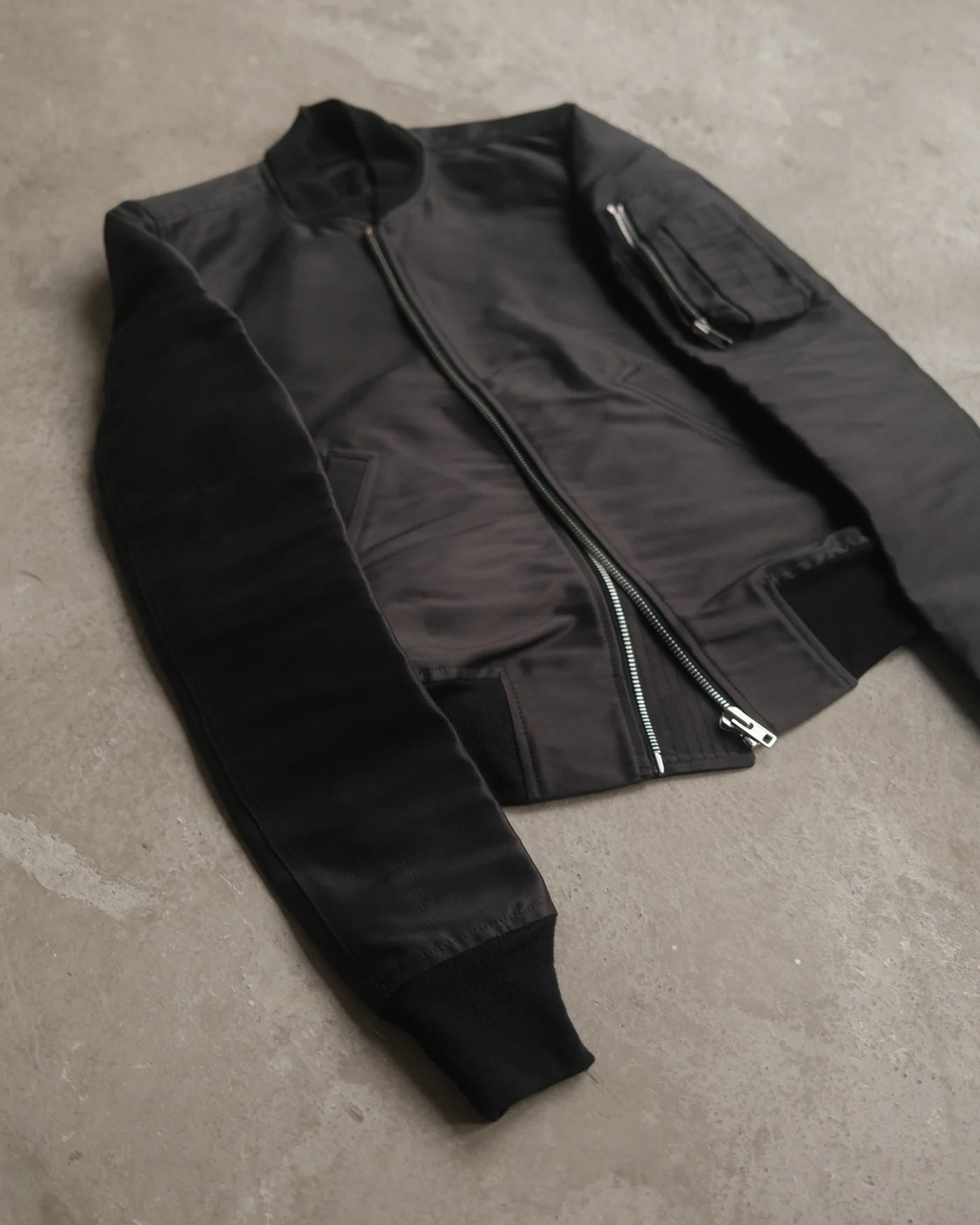 Rick Owens Mainline SS15 'FAUN' Silk Cropped Bomber