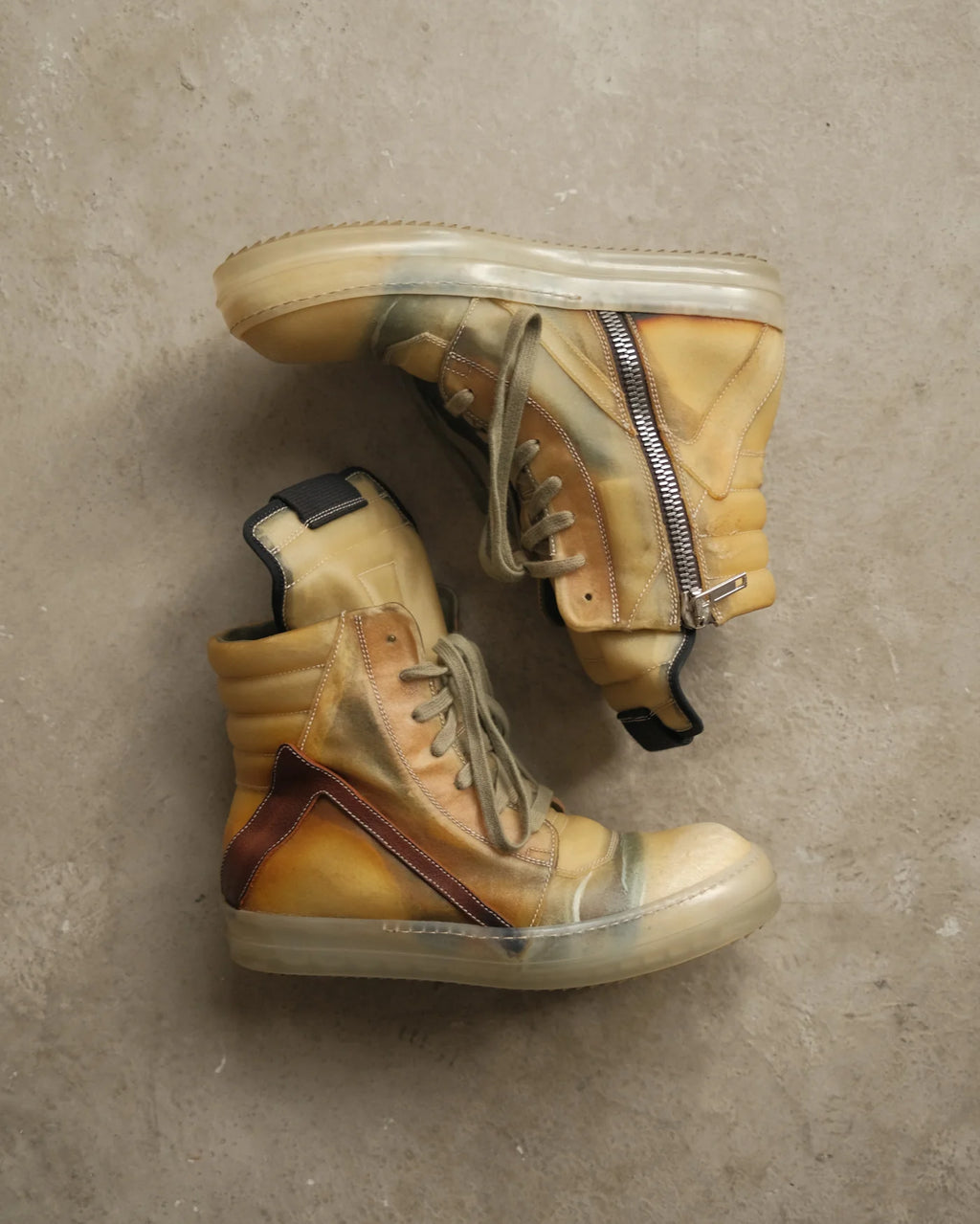 SS19 RICK OWENS BABEL GEOBASKET SNEAKERS