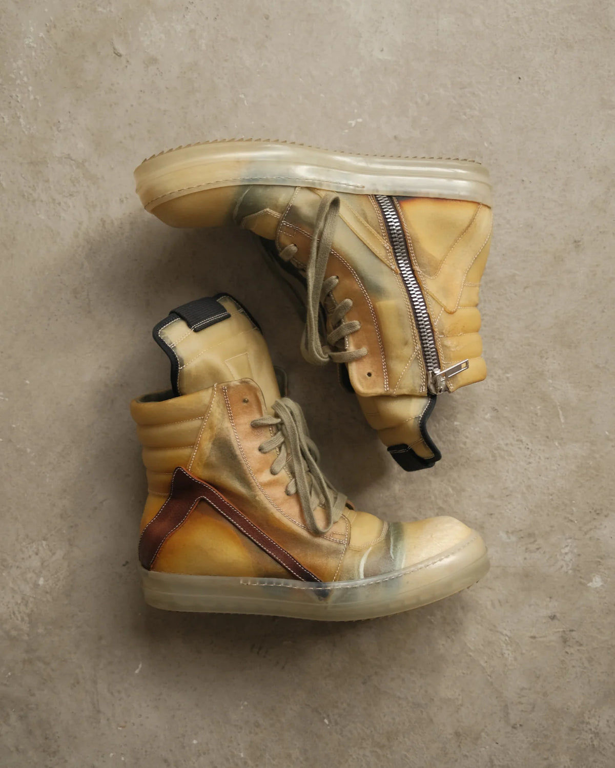 SS19 RICK OWENS BABEL GEOBASKET SNEAKERS