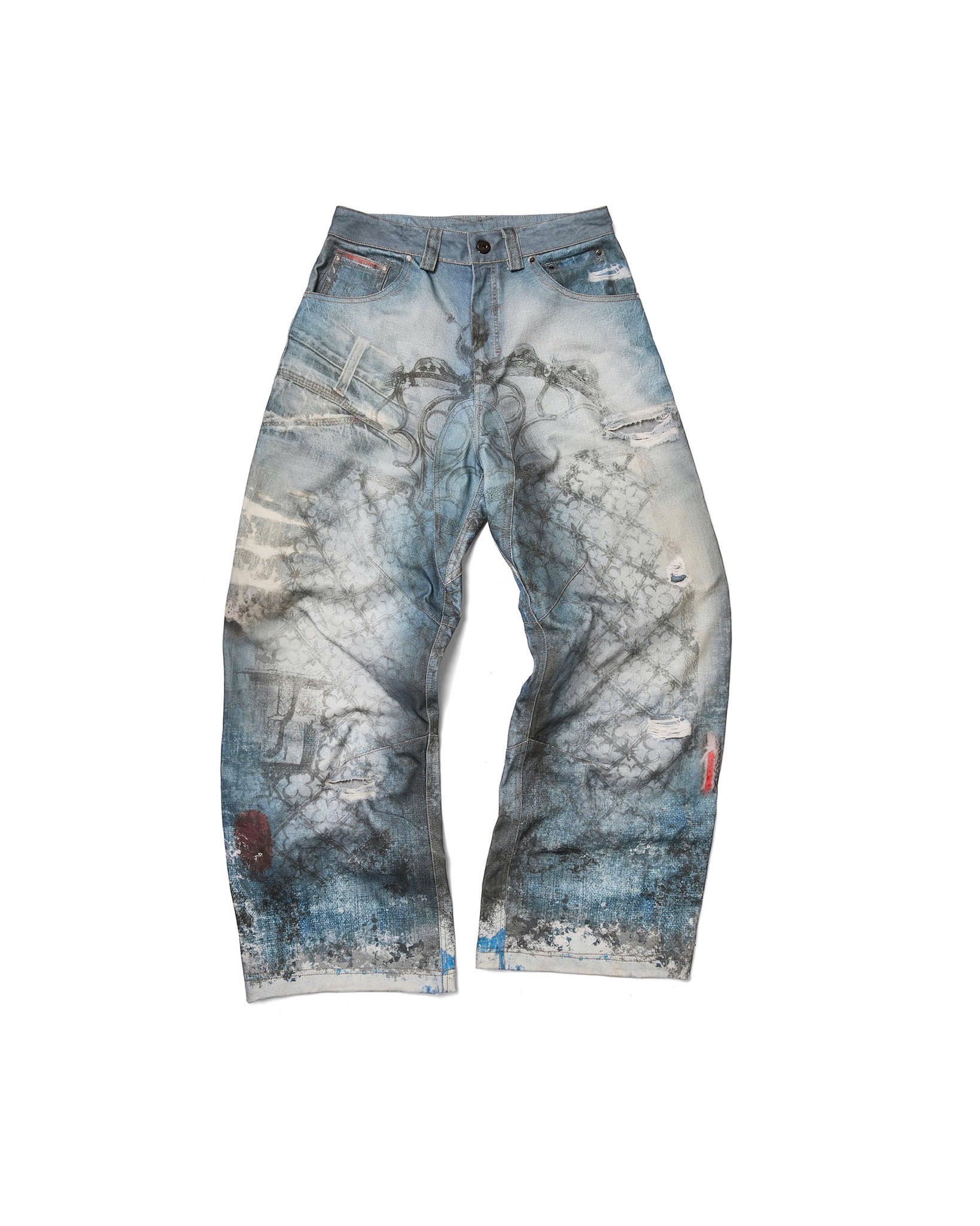 GOTHIC GATE PRINTED DENIM – FENG SYSTEM