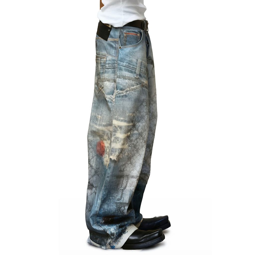 GOTHIC GATE PRINTED DENIM