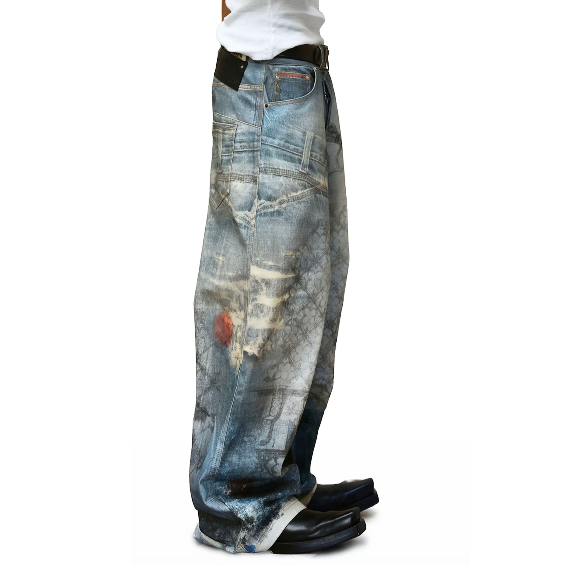 GOTHIC GATE PRINTED DENIM