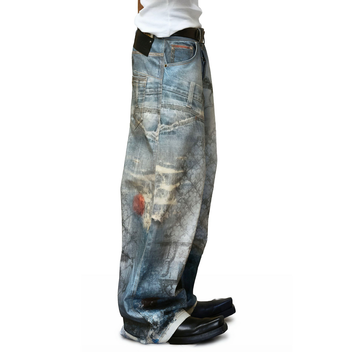 GOTHIC GATE PRINTED DENIM
