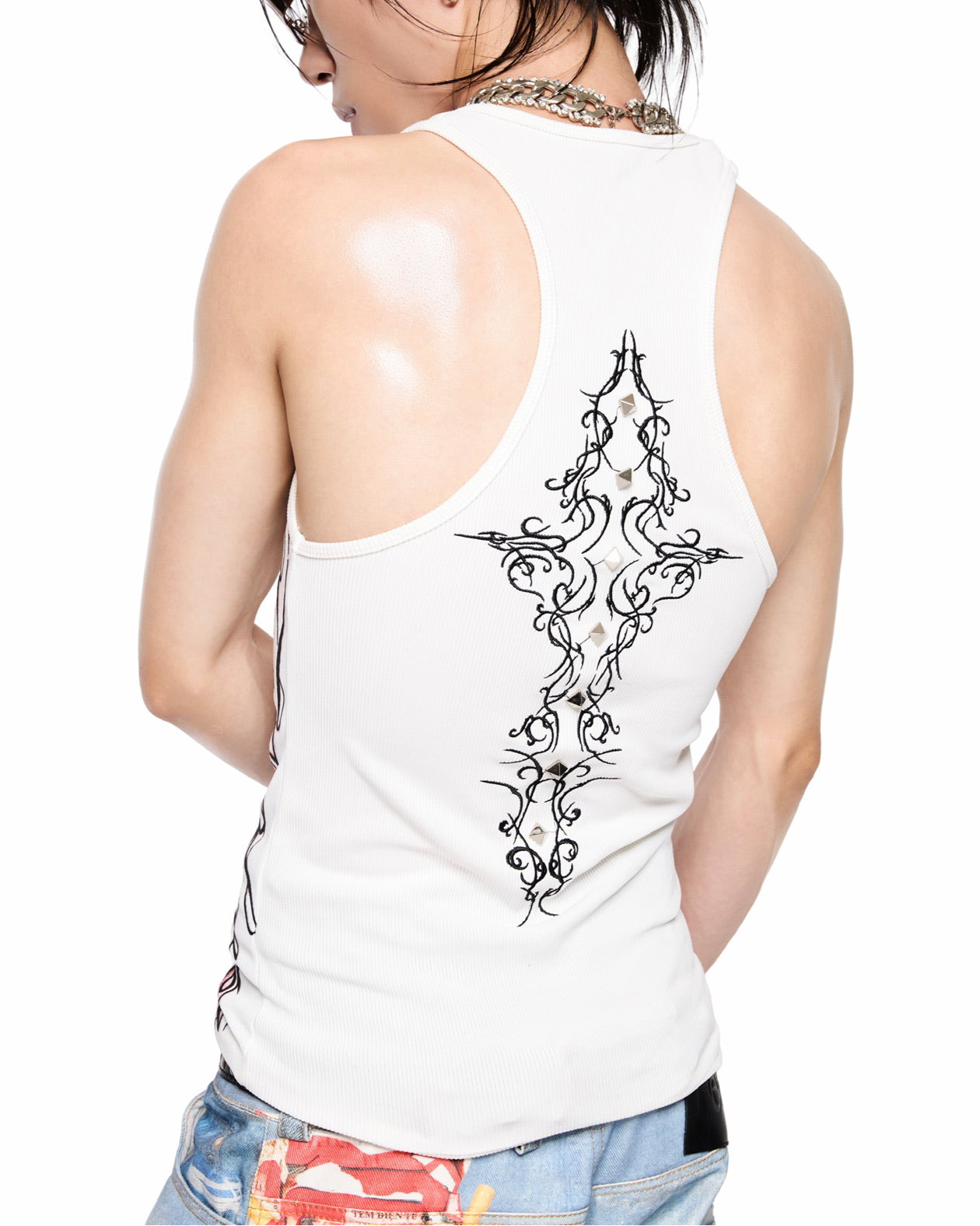WHITE TATTOO TANKTOP