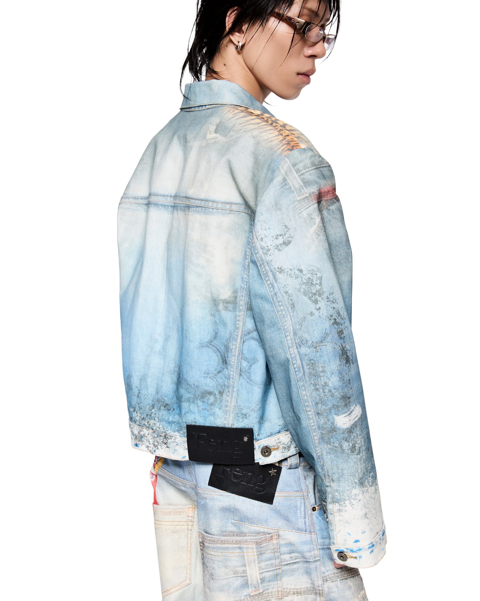 GOTHIC GATE PRINTED TRUCKER JACKET