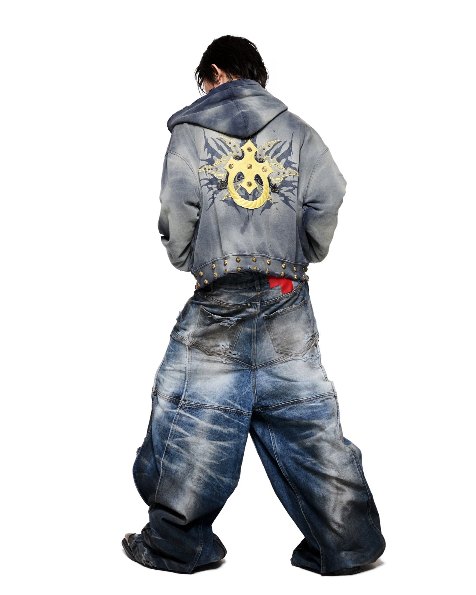 NAVY KNOCKER ART HOODIE ZIP