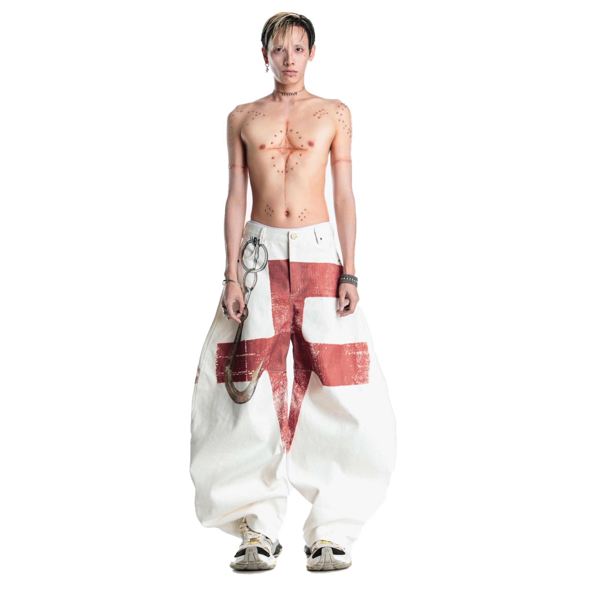 【KIXI】(UNISEX) Unique Painting Button Wide Pants IMG-1108.jpg?v=1723555866