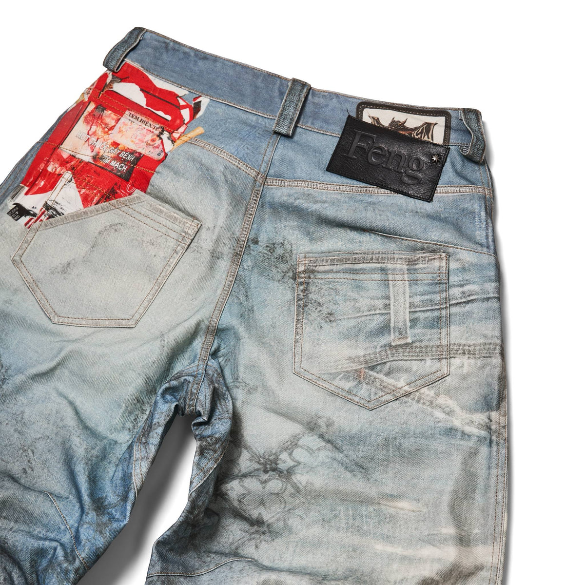 GOTHIC GATE PRINTED DENIM