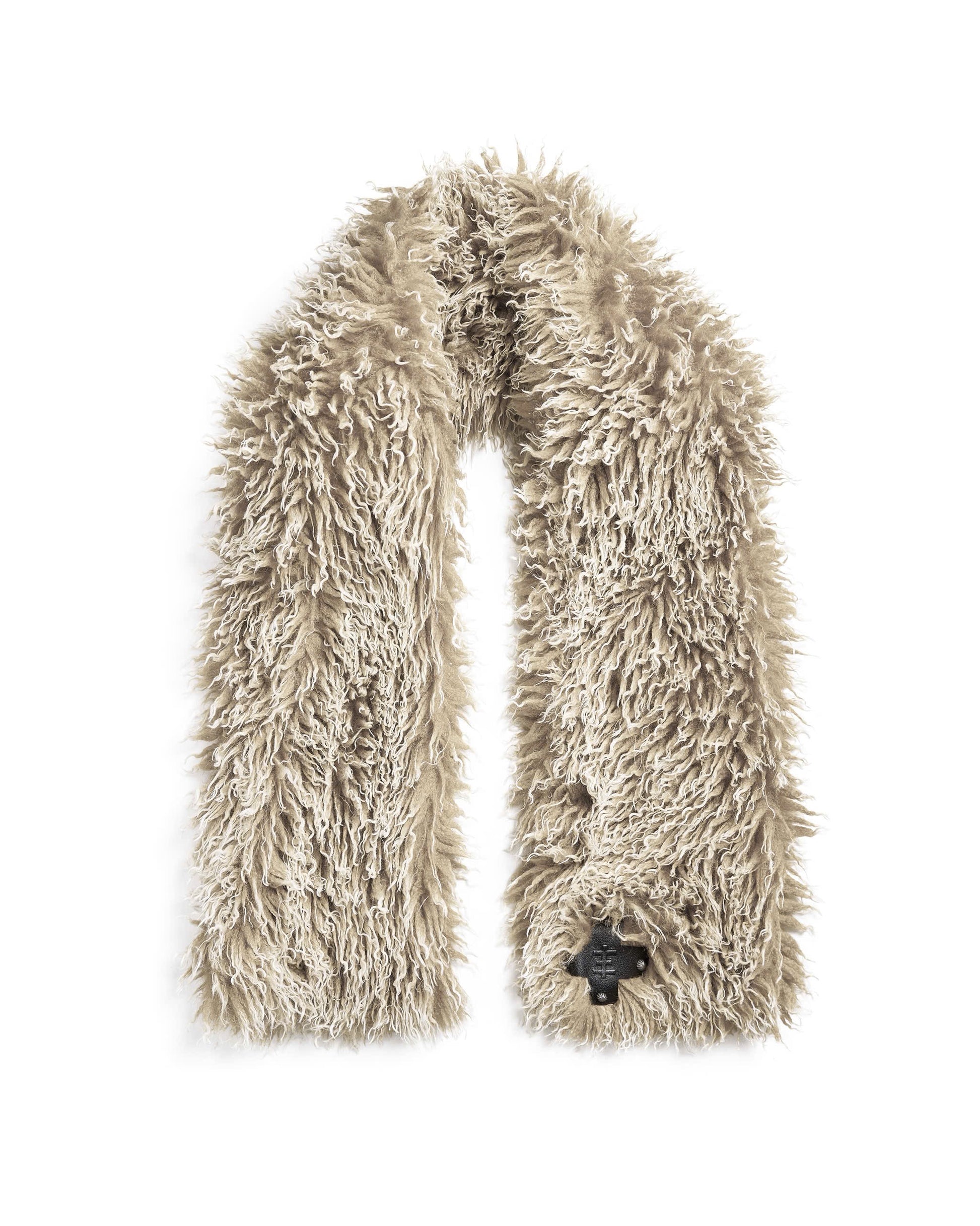 TAN PSY FAUX FUR SCARF
