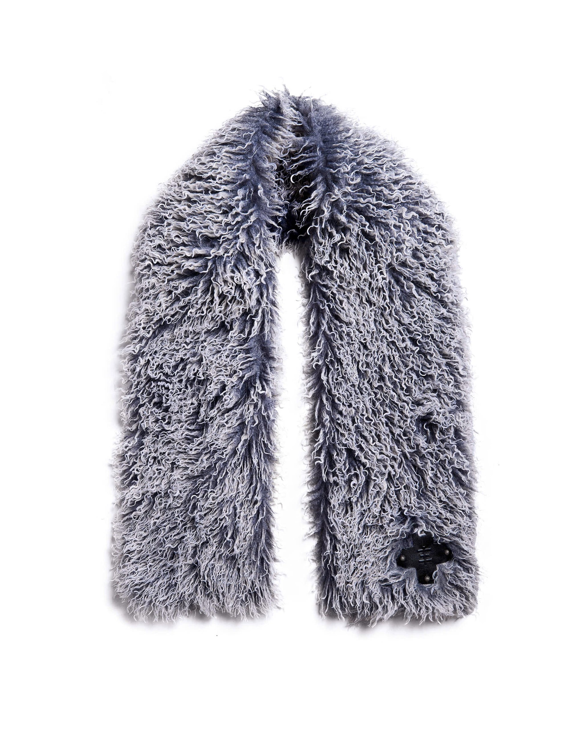 ASH BLUE PSY FAUX FUR SCARF
