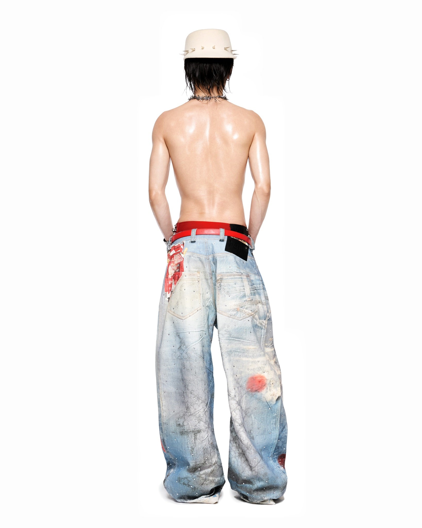 GOTHIC GATE PRINTED DENIM - BLING VER