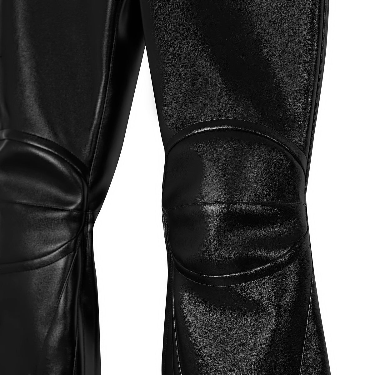 BODEGA FLARED LEATHER PANTS - BLACK