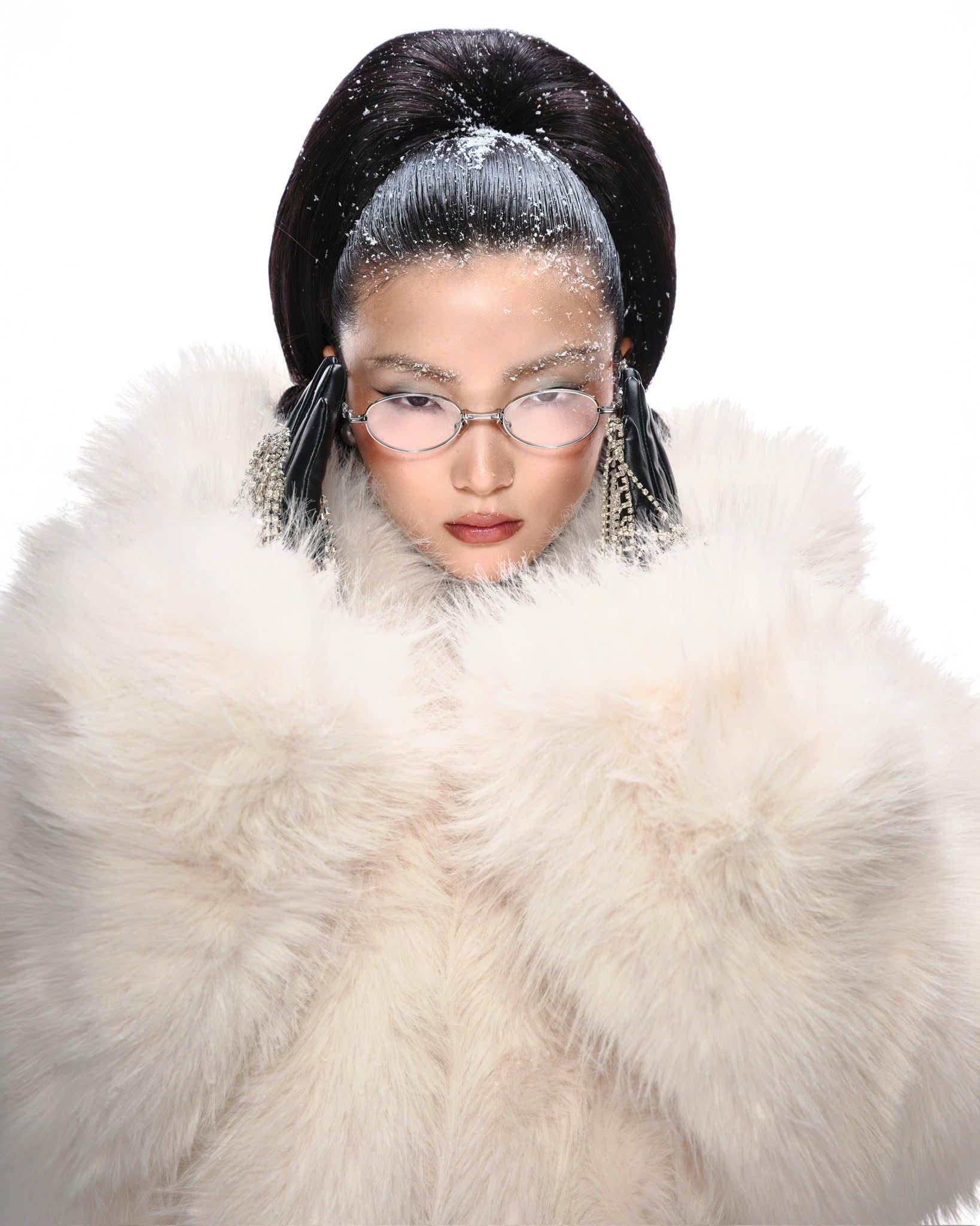 SNOW FAUX FUR LONG COAT