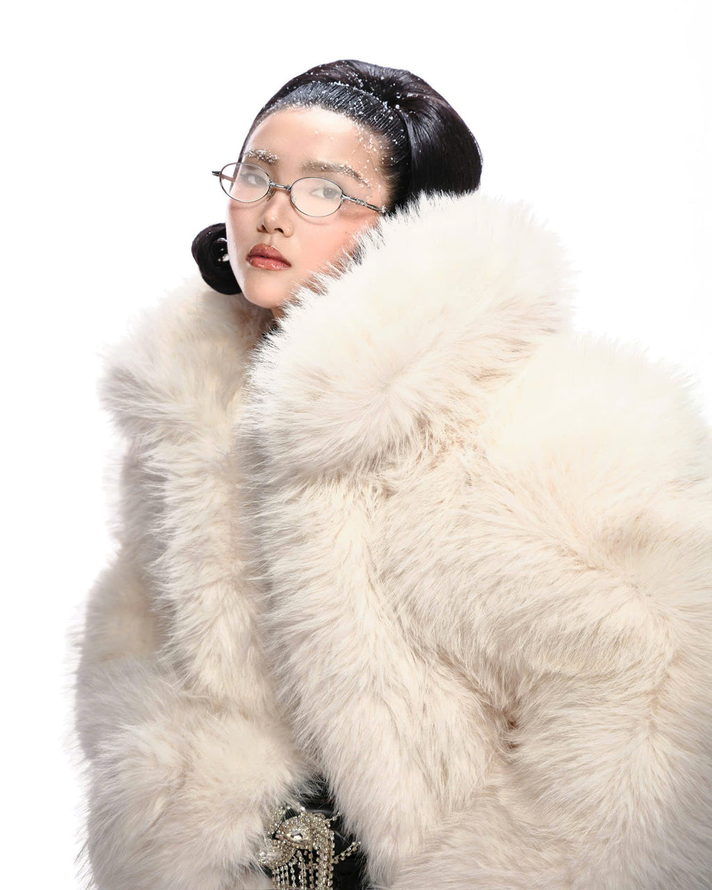 SNOW FAUX FUR LONG COAT