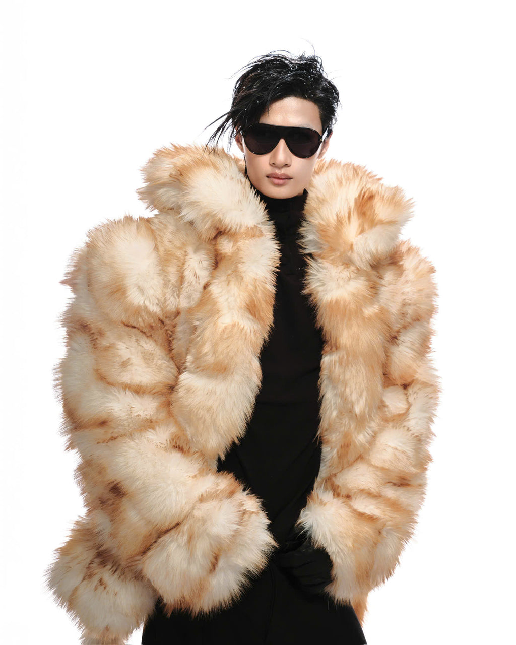 CAT OVERSIZE FAUX FUR JACKET