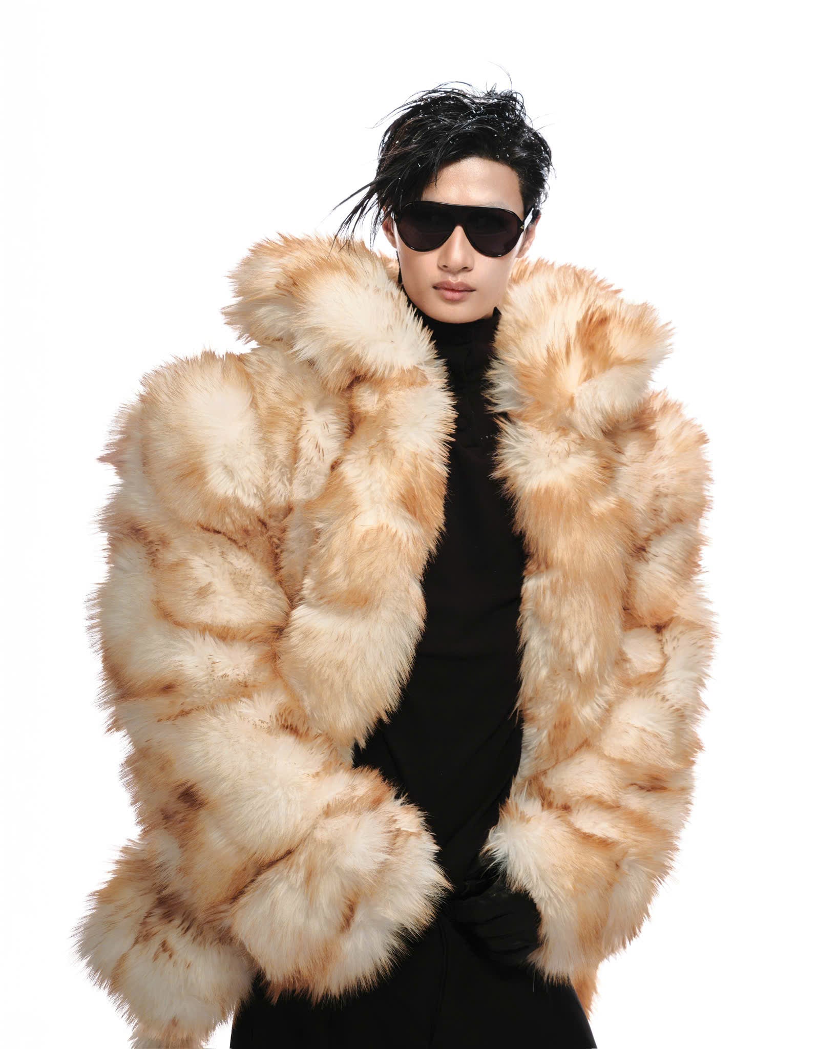 CAT OVERSIZE FAUX FUR JACKET