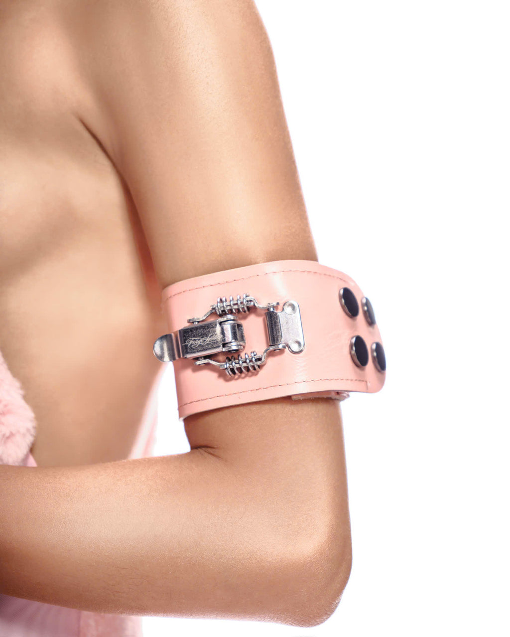 PINK LEATHER ARM STRAP