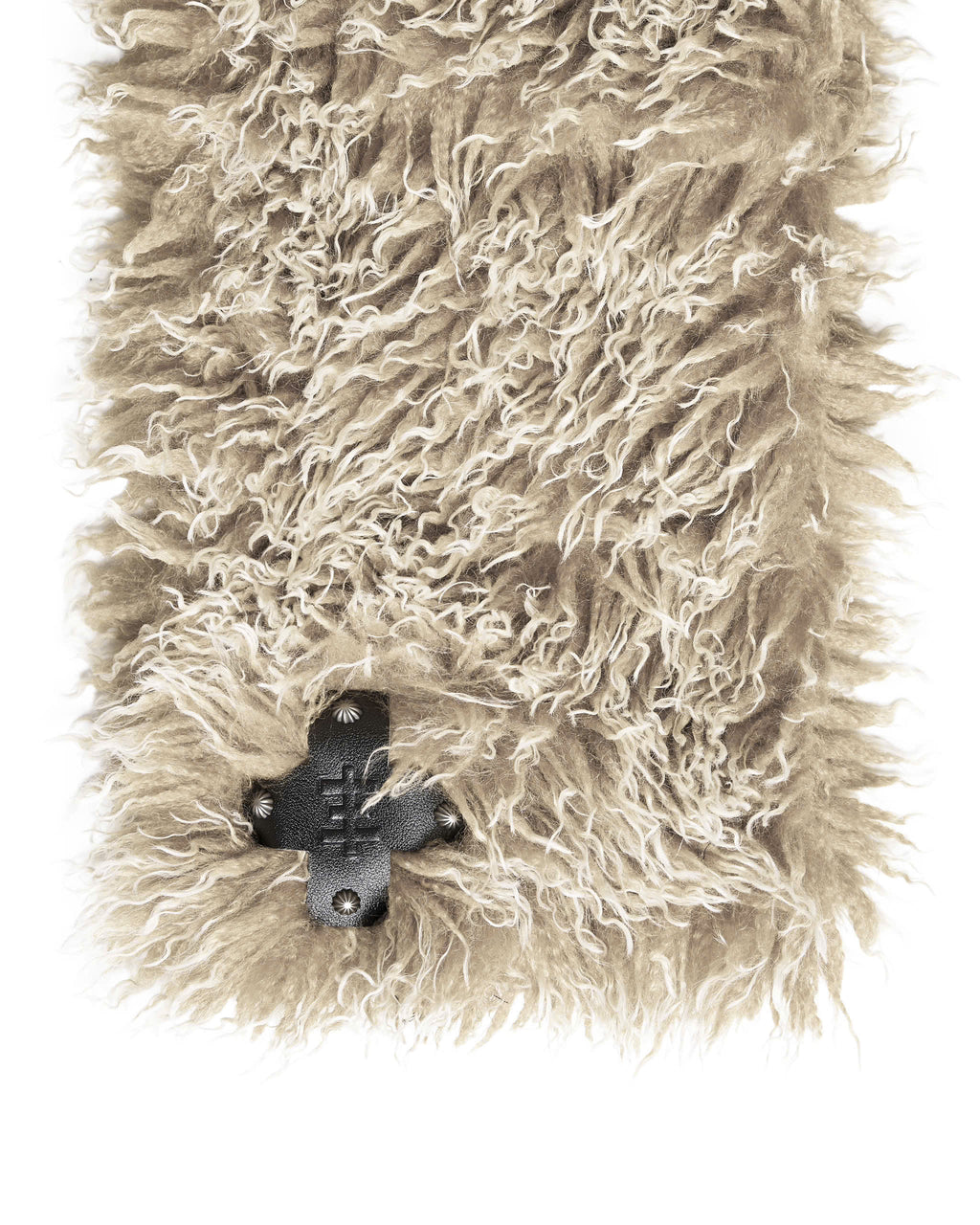 TAN PSY FAUX FUR SCARF