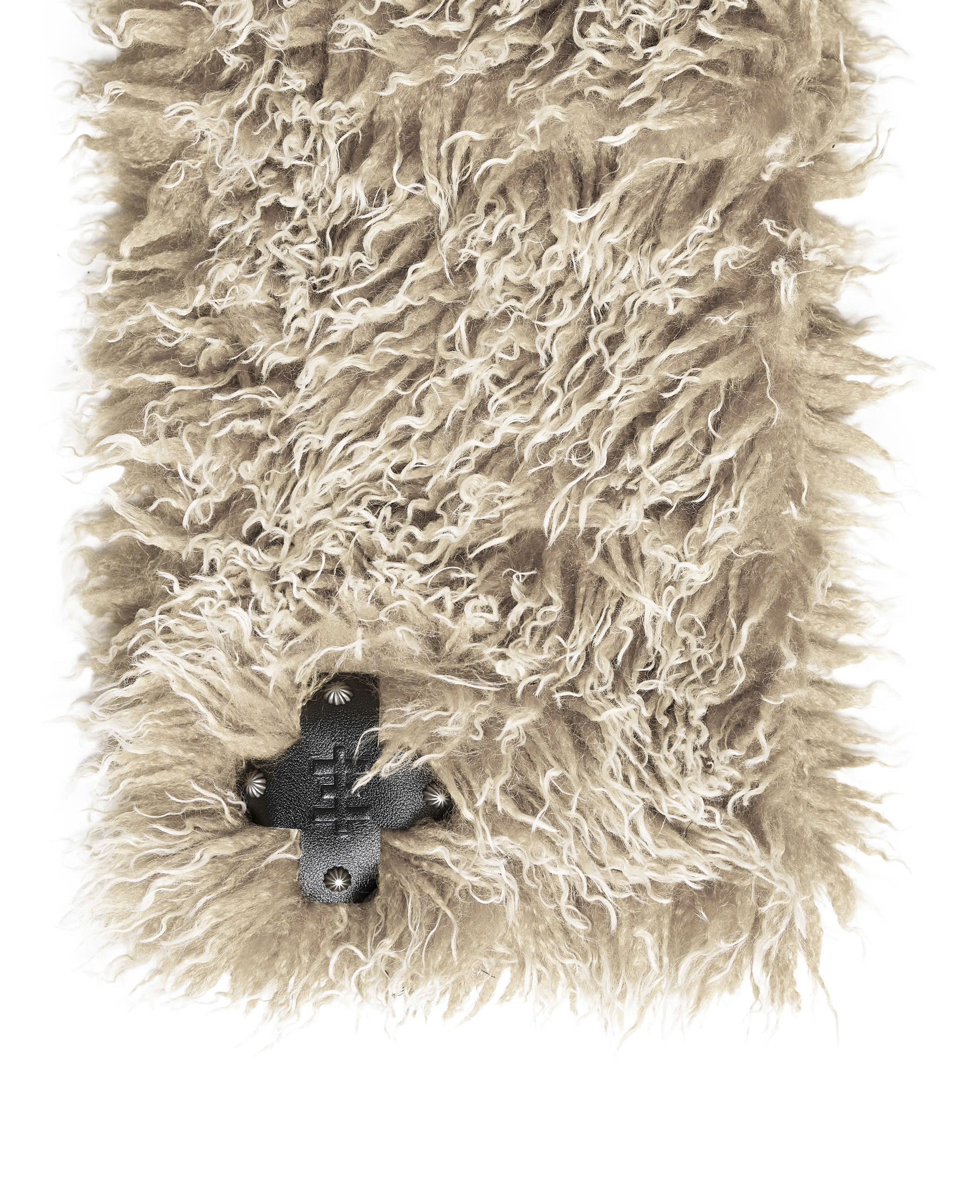 TAN PSY FAUX FUR SCARF