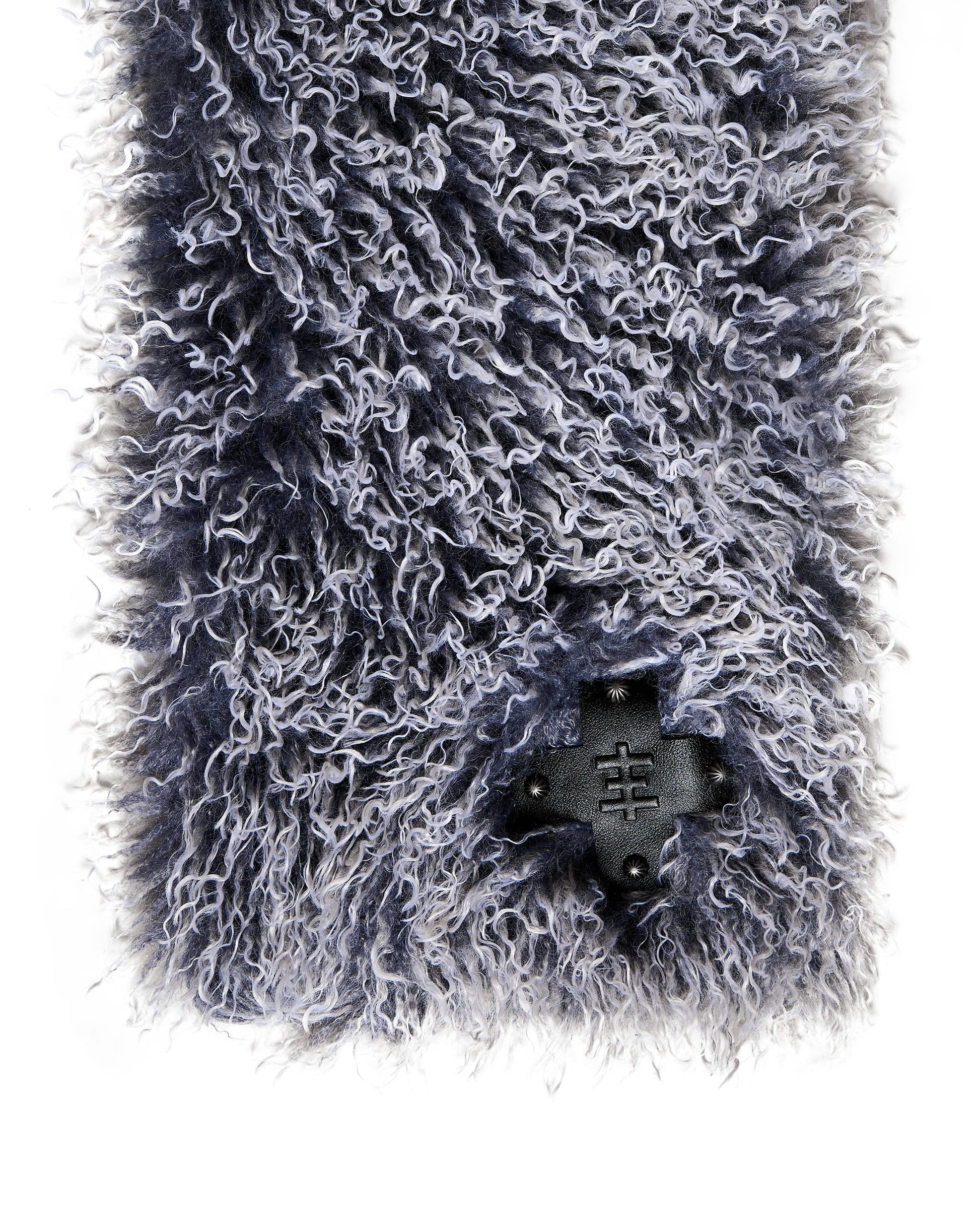 ASH BLUE PSY FAUX FUR SCARF
