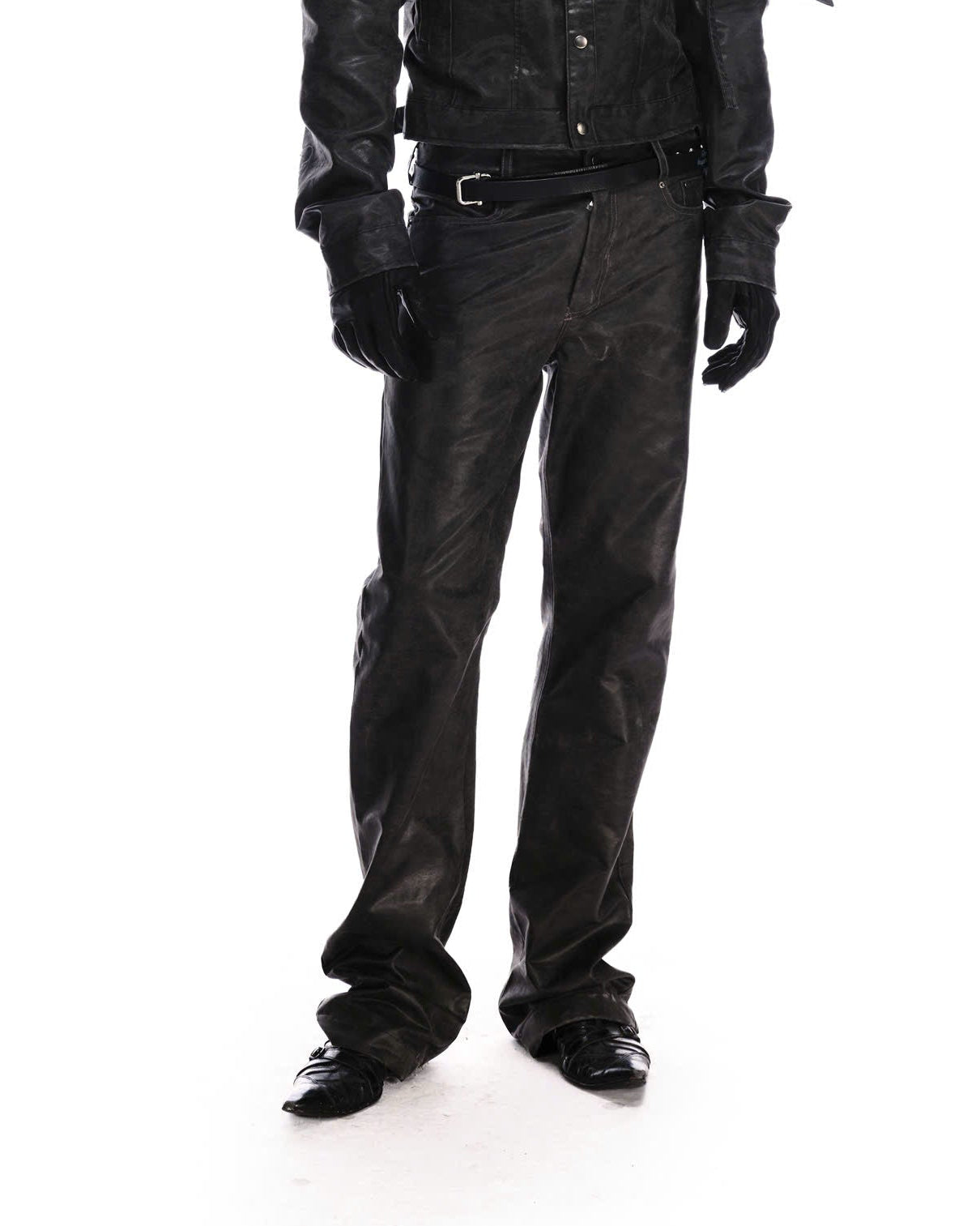 FW 26 WASHED LEATHER PANTS