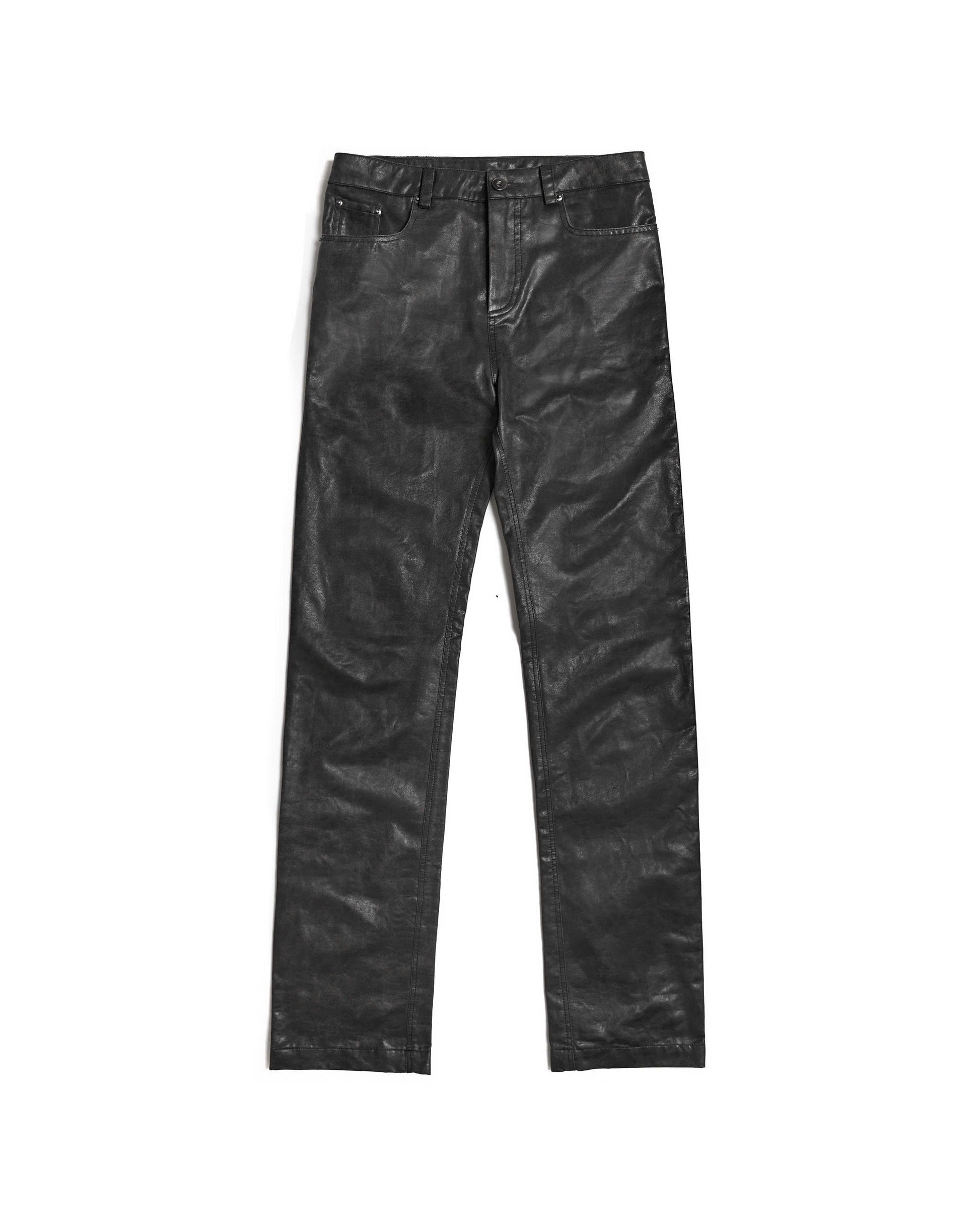 FW 26 WASHED LEATHER PANTS